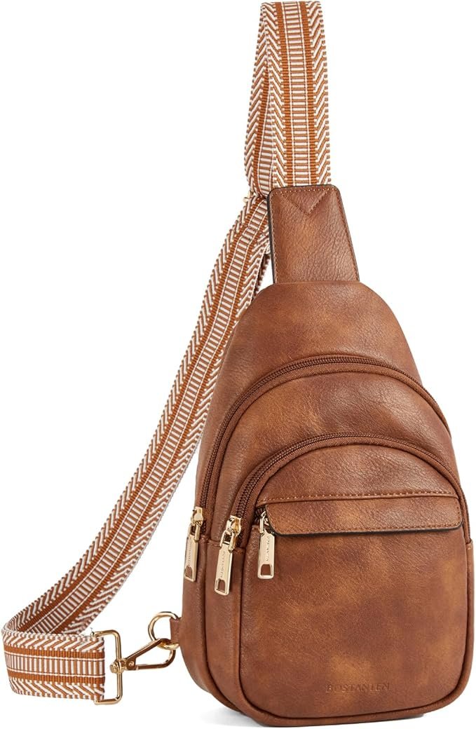 Best leather crossbody sling bag for women travel — Bostanten