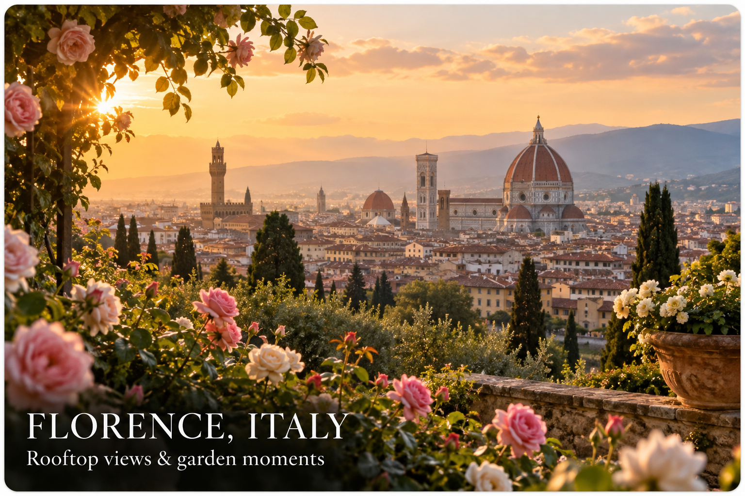 Florence, Italy — rooftop views and garden moments